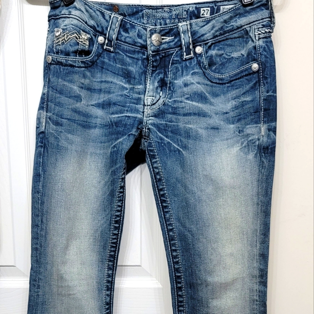 MISS ME stonewash bootcut jeans size 27" x 26.5"